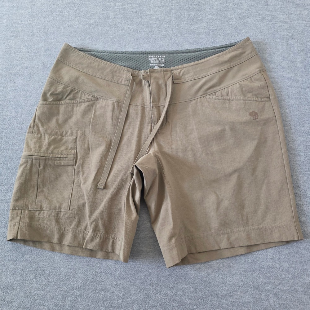 Mountain Hardwear Dynama Cargo Shorts Womens 6 Tan Hiking Outdoor Stretch